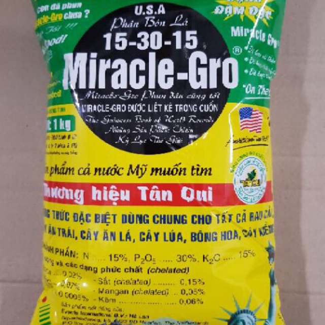 Phân bin lá 15-30-15 Miracle - Gro 1kg