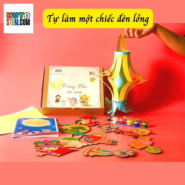 Hộp Quà Tặng Trung Thu Đặc Biệt, Đồ Chơi Tô Màu, Làm Đèn Lồng Trung Thu, Tặng Kèm Màu, Cọ, Trò Chơi Sáng Tạo Cho Bé