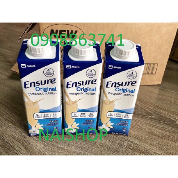 Sữa Ensure 237ml hộp giấy - Thùng 24 hộp (Hộp)
