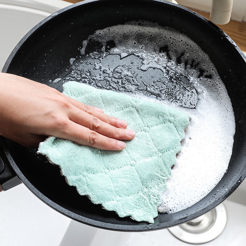SET 10 CHIẾC KHĂN LAU BẾP ĐA NĂNG, 2 MẶT SIÊU MỀM MỊN