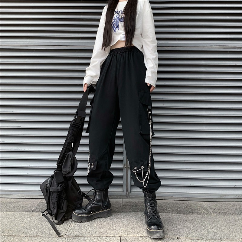 Quần Dài Lưng Cao Co Giãn Phong Cách Hip Hop Thời Trang Cho Nữ | BigBuy360 - bigbuy360.vn