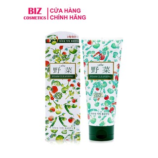 Sữa rửa mặt hoa quả trị mụn dưỡng trắng Geo Vegetable Foam Cleansing 200ml
