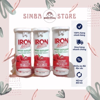 Viên ngậm bổ sung sắt iron melts vị dâu 50 viên