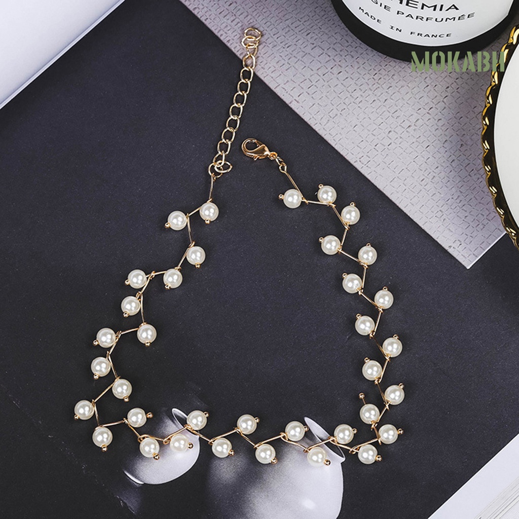 Vòng Cổ Choker Đính Ngọc Trai Nhân Tạo Thời Trang Dành Cho Nữ