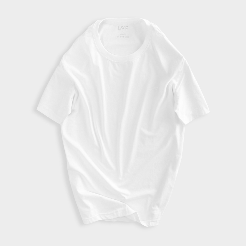[MẪU MỚI] Áo thun nam cotton mềm mại cổ tròn trơn LAVIC LV2010
