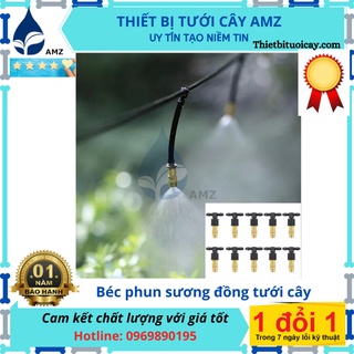 Combo 10 đầu phun sương đồng chân tê 6mm