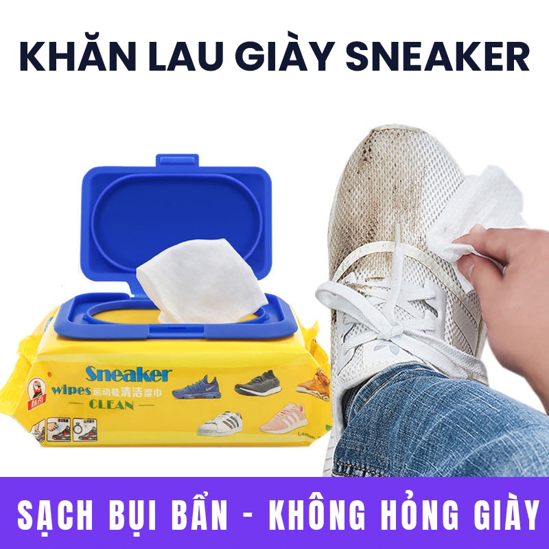 Giấy ướt lau giày khăn giấy lau giày gói 30 tờ chuyên dụng Sneaker siêu sạch GL01