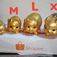 Heo Đất sơn vàng nhũ kim tuyến Nhiều Size