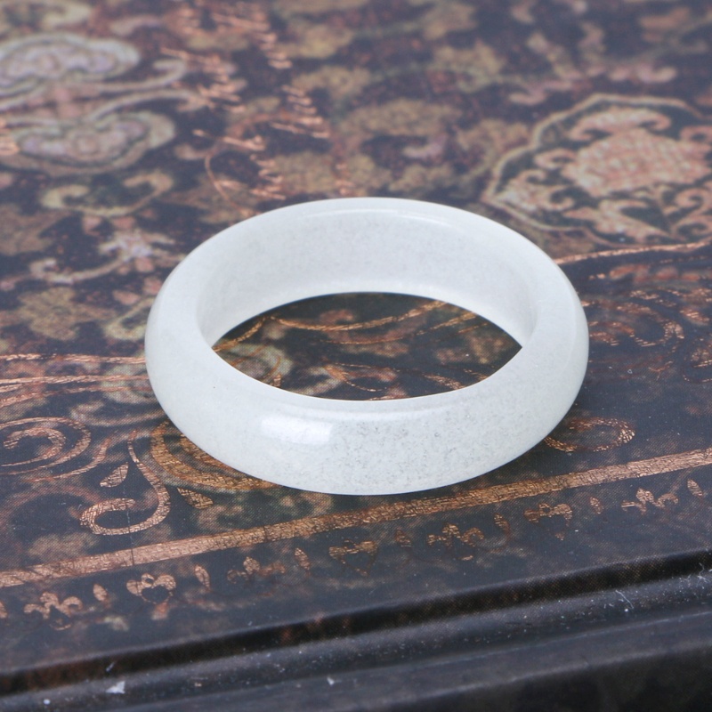 Nhẫn Đính Đá Fluorite Tự Nhiên Bản Rộng 8mm Phát Sáng Cho Cặp Đôi