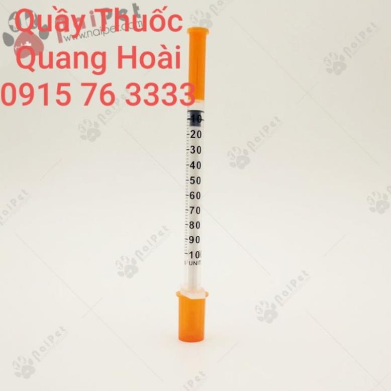 Hộp 100 chiếc xi lanh tiêm Thẩm mỹ, Bơm kim tiêm tiểu đường 100ui Mediplast / Promisemed 1ml u40 u100