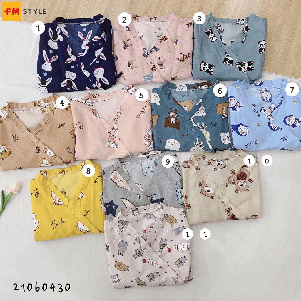 Set bộ kimono FM Style đồ bộ mặc nhà họa tiết hoạt hình dễ thương 21060430 | BigBuy360 - bigbuy360.vn