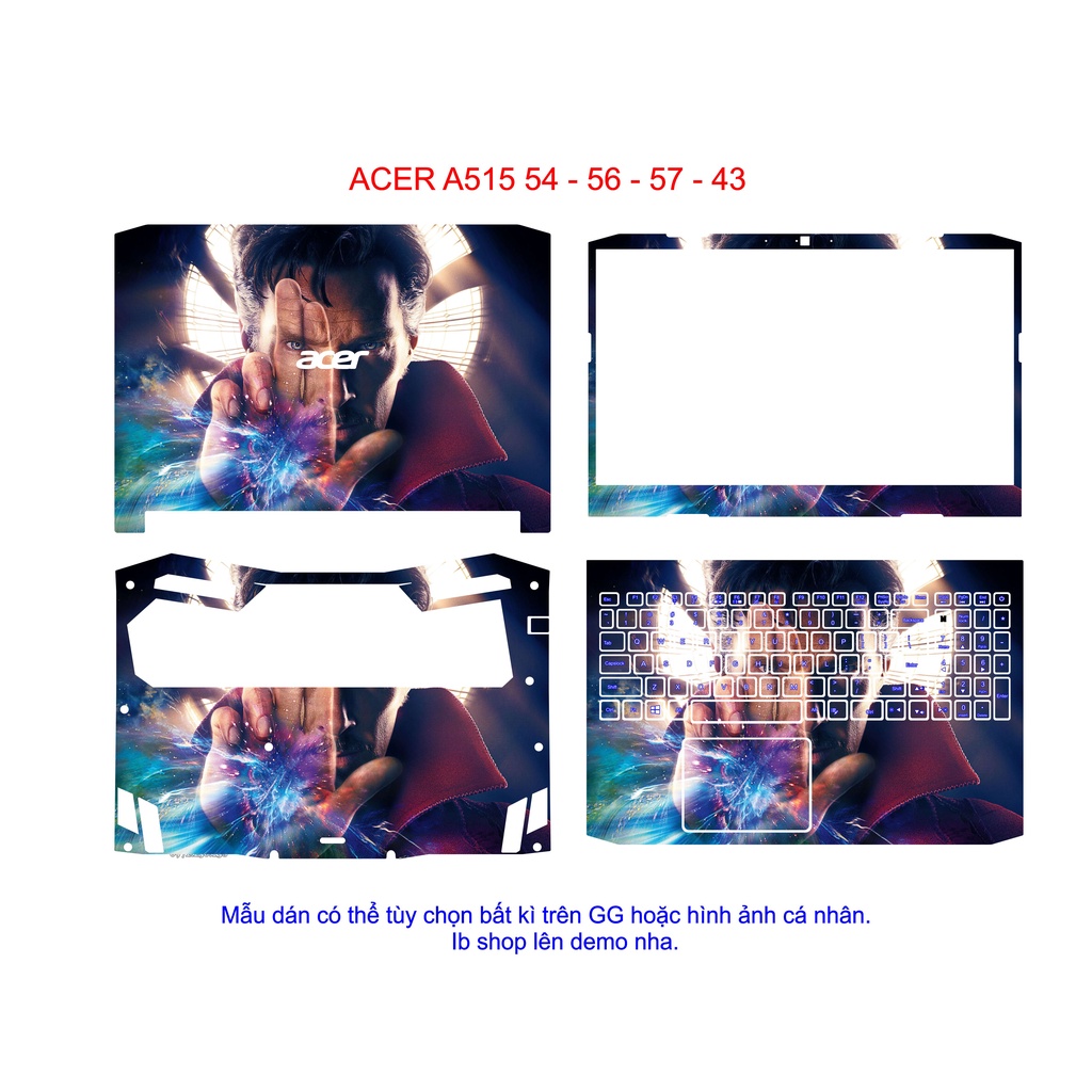 SKIN LAPTOP DEMO CHO DÒNG ACER A515-54-56-57-43.DÁN THEO YÊU CẦU . MẪU CÓ THỂ TÙY CHỌ TRÊN GG VÀ DÁN ĐC CHO MỌI DÒNG MÁY