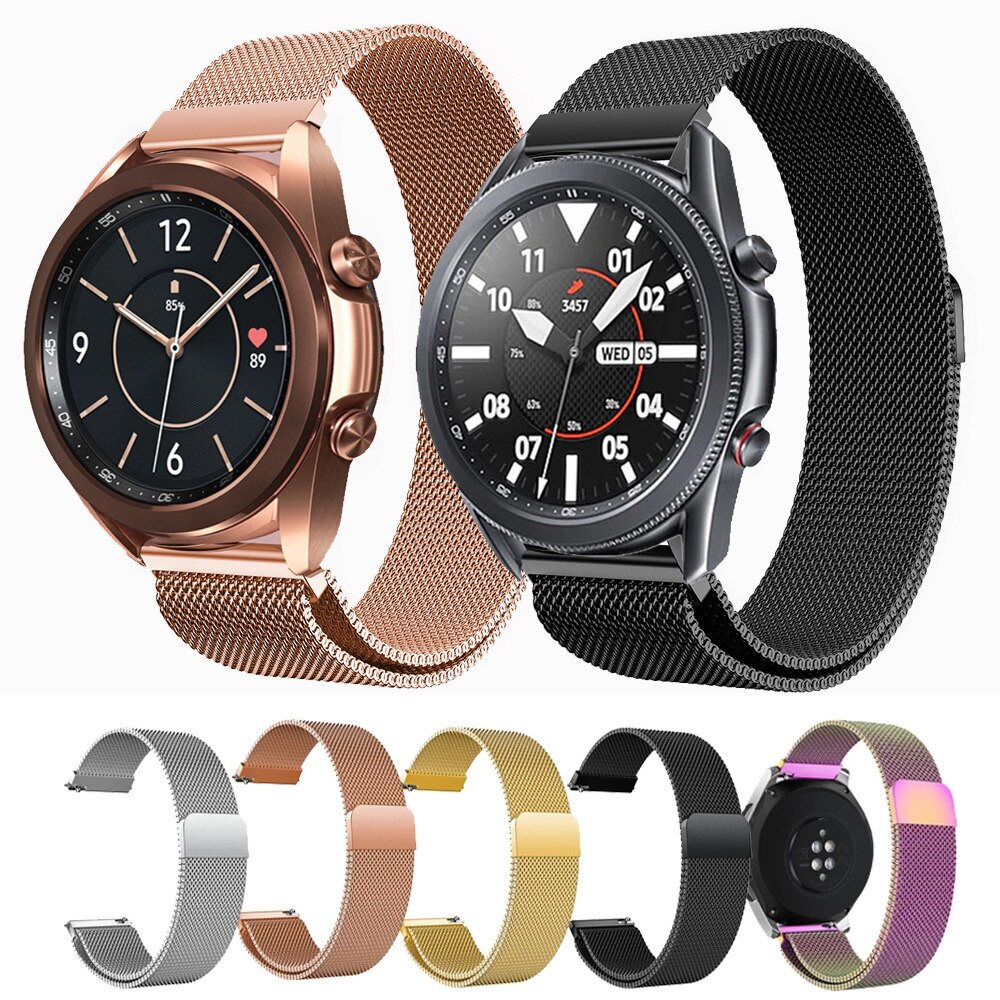 Dây Đeo Thay Thế Bằng Thép Không Gỉ Cho Đồng Hồ Samsung galaxy watch 3 41mm 44mm
