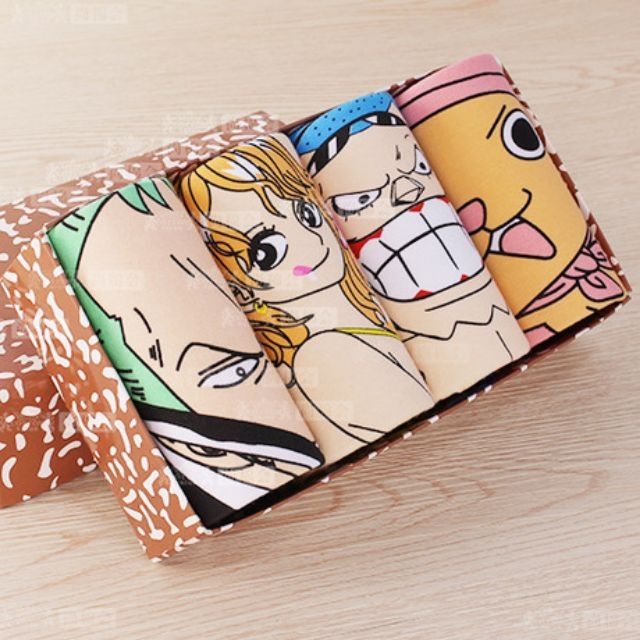 Hộp 4 Quần lót nam họa tiết hoạt hình nhật bản