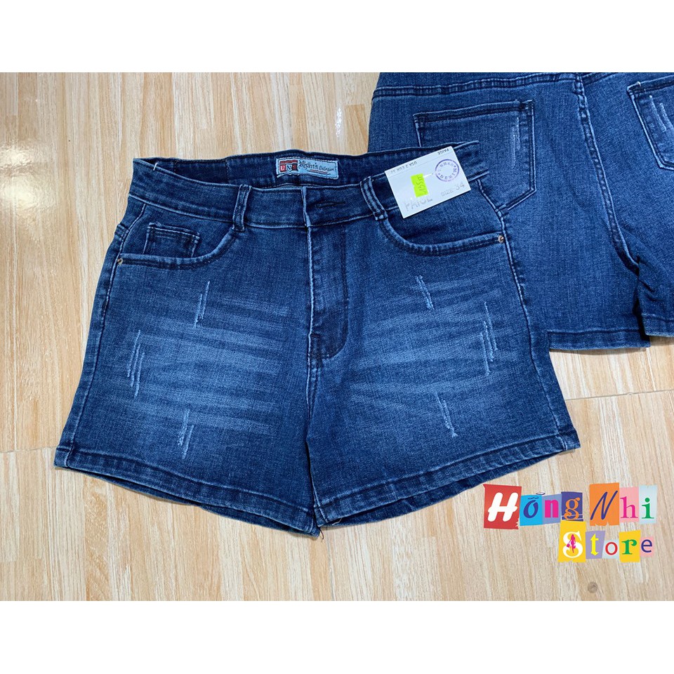 QUẦN SHORT JEAN ĐÙI CO GIÃN CAO CẤP DÁNG RỘNG SIZE ĐẠI 60KG