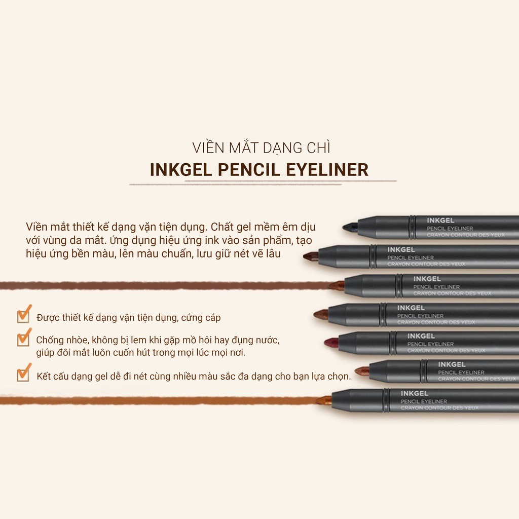 Viền Mắt TheFaceShop Inkgel Pencil Eyeliner 1.6G | BigBuy360 - bigbuy360.vn
