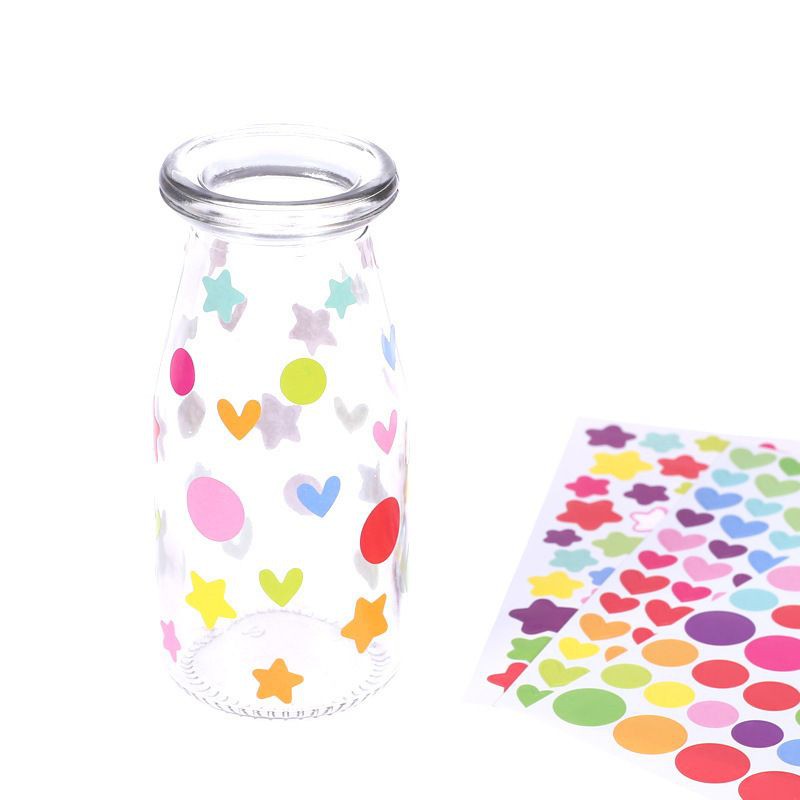 1 Tấm sticker bằng giấy dùng để dán trang trí sổ tay, quà tặng, chai lọ nhiều mẫu