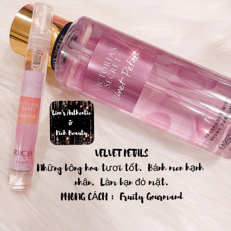 VELVET PETALS - Xịt Thơm Body Mist Victoria’s Secret