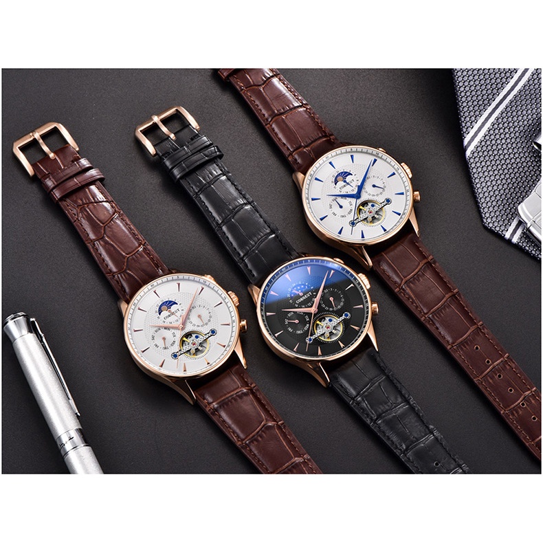 Đồng Hồ Nam Cơ Tự Động Corgeut Nhật Bản,Thời Trang, Cao Cấp-Máy Cơ Automatic Nhật sang trọngTinh Tế đẳng cấp kính saphir