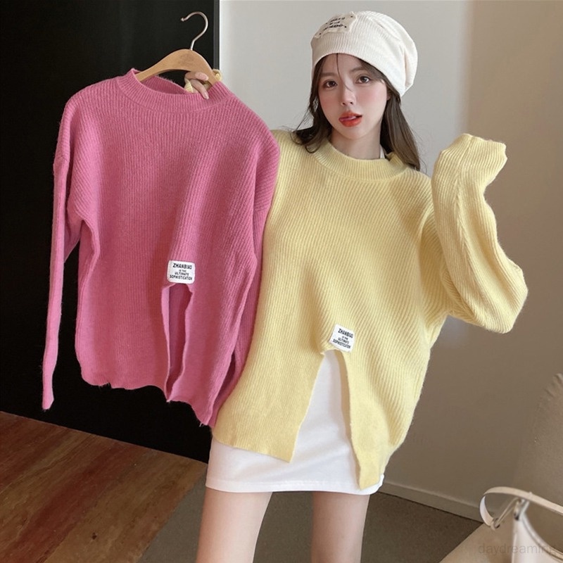 Áo Croptop Tay Dài Màu Sắc Ngọt Ngào Cho Nữ