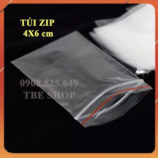 Combo 50g túi Zip mini nhiều kích thước chỉ đỏ ( Zip viền đỏ )