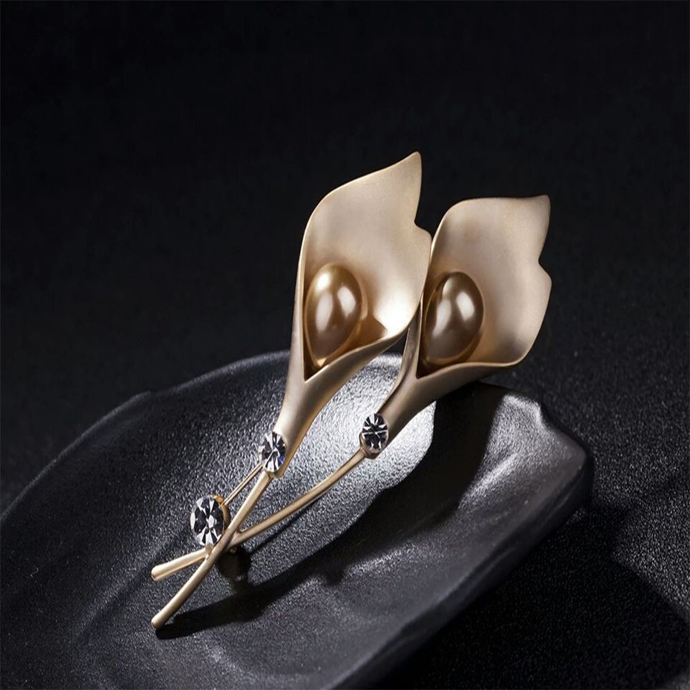 Ghim Cài Áo Hình Bông Hoa Đính Đá Nhân Tạo Thời Trang