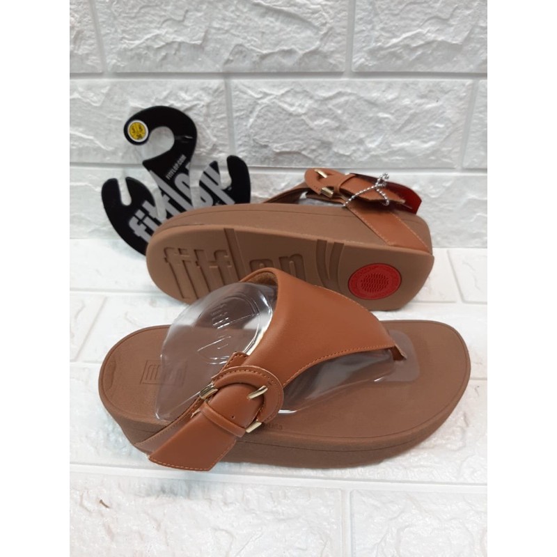 FITFLOP Lật Dép Xỏ Ngón Da Thật Bóng Sang Trọng Hợp Thời Trang