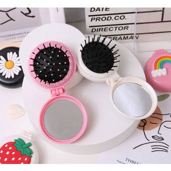 Gương kèm lược gấp gọn kiểu dáng dễ thương cute ( ĐƯỢC CHỌN MẪU )