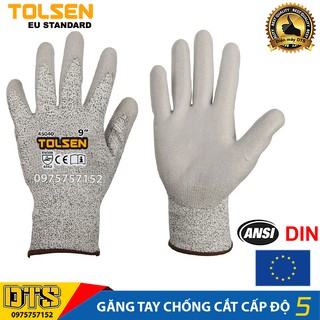 Mua Găng tay chống cắt cấp độ 5 TOLSEN phủ PU  găng tay bảo hộ chống đâm xuyên  mài mòn  xé rách theo tiêu chuẩn EN388 4543