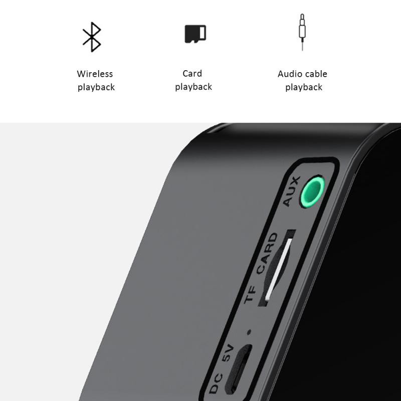 Loa Bluetooth Không Dây Kiêm Đồng Hồ Báo Thức Có Đèn Led Và Phụ Kiện