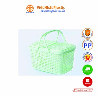 Giỏ đựng đồ đi sinh có nắp việt nhật plastic 2602