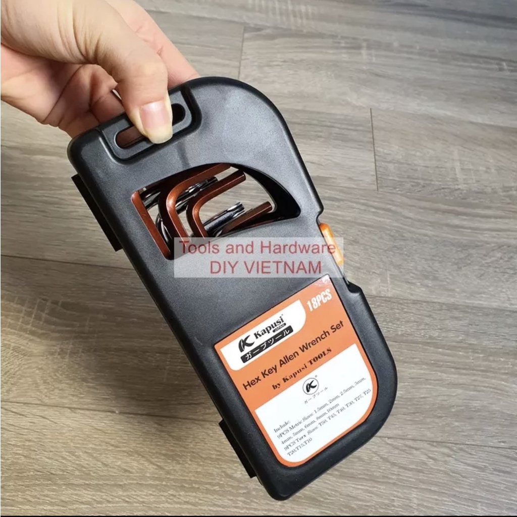 Bộ lục giác 18 chi tiết lục giác hoa thi, lục giác bi đủ size chính hãng KAPUSI