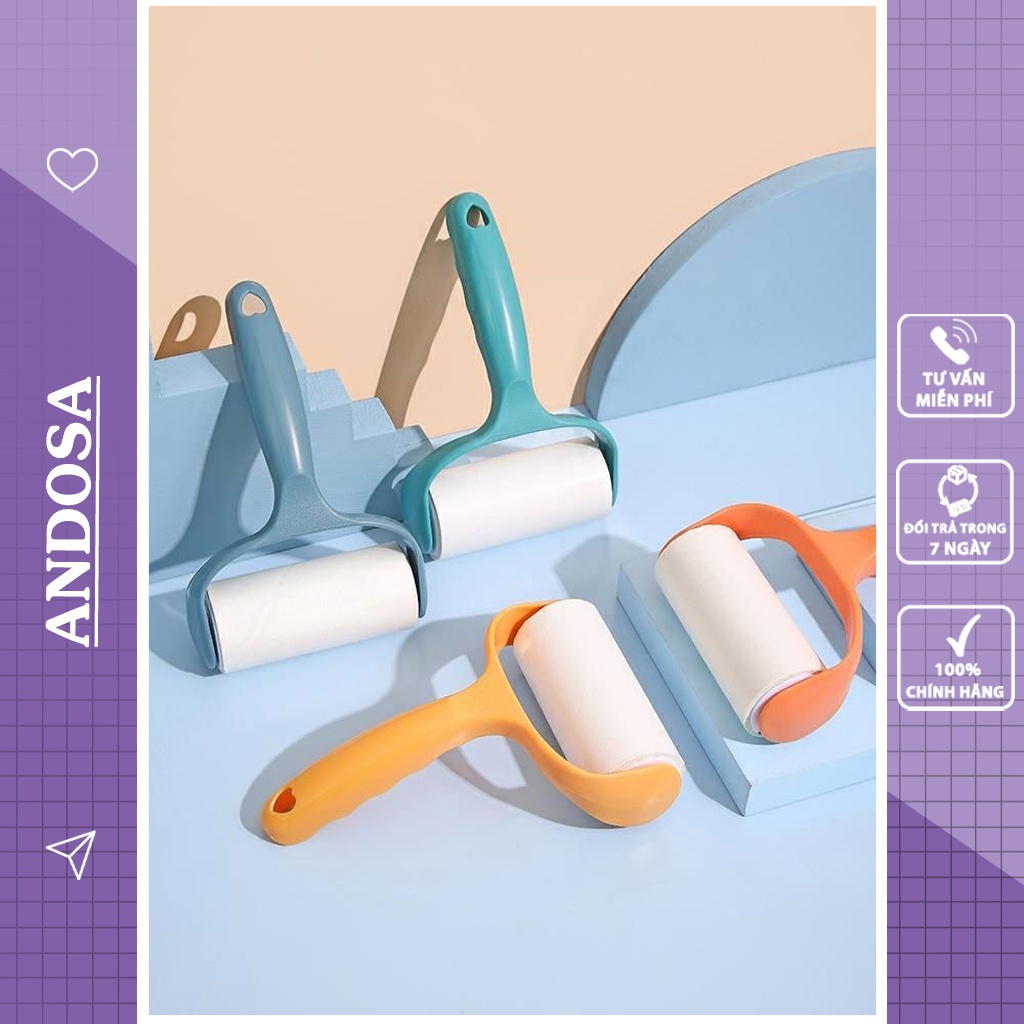 Cây lăn bụi quần áo sợi vải ga giường lông động vật đa năng siêu dính ANDOSA LB02