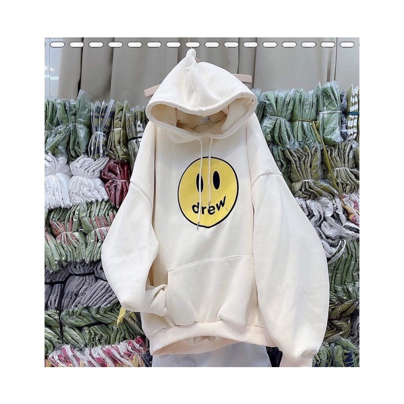 Áo Hoodie mặt cười drew,Áo Nỉ Hoodie nam nữ mặc xinh