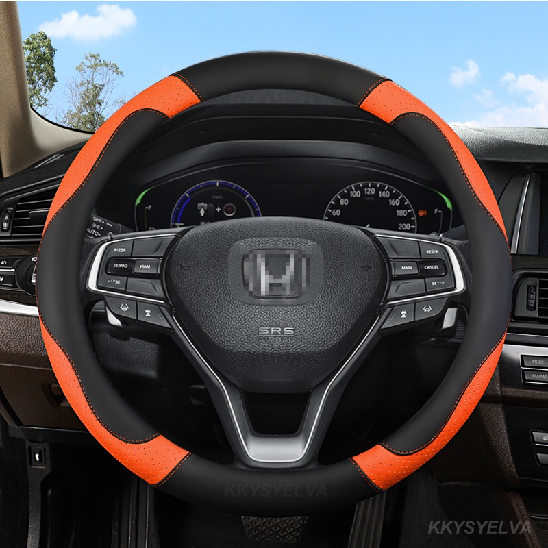 Bao Da Bọc Vô Lăng Xe Hơi Honda City Civic Jazz BRV Mobileio HRV Stream Accord 38cm