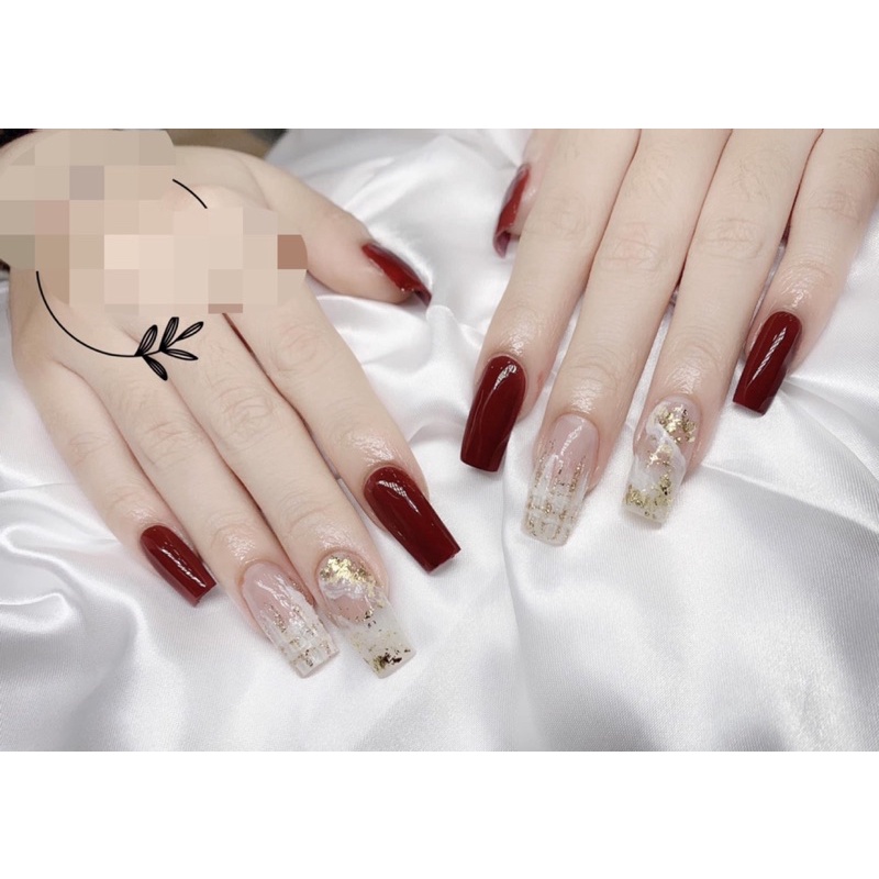 🧸Nail box, móng up thiết kế , móng up đỏ mix🧸