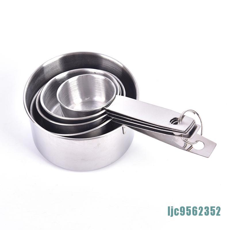 Bộ 5 muỗng và cốc đo lường bằng inox tiện lợi cho nhà bếp