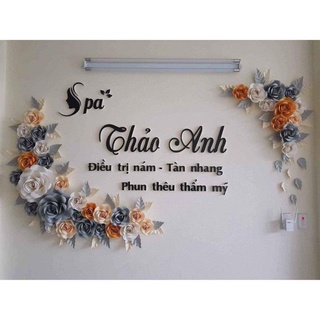 🌸FREESHIP🌸 chữ dán tường, làm biển hiệu chất liệu alu gương ( nhận làm theo yêu cầu)