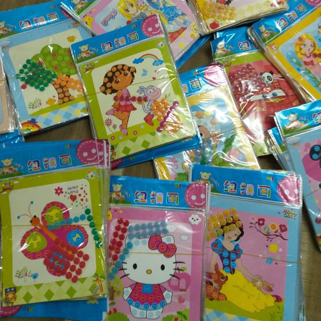 Combo 60 tranh trứng, 60 tranh đính đá, 60 đính cúc