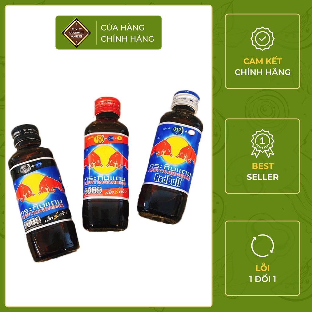 Vỉ 10 Chai Bò Húc RedBull Thái Lan Chai Thủy Tinh(Bò Cụng Thái)