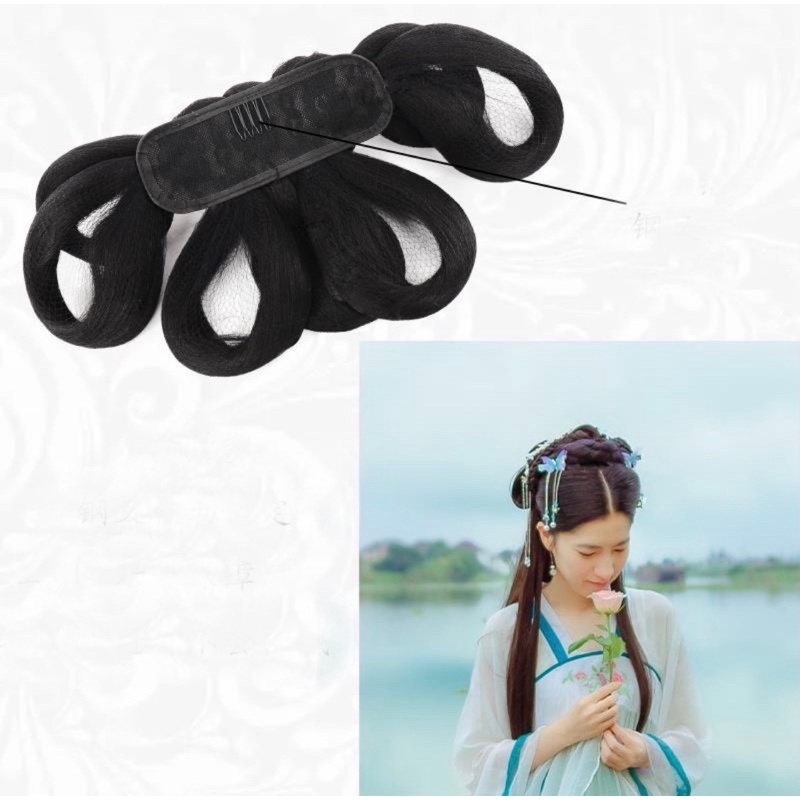 Búi kẹp tóc giả cổ trang tiện lợi nhiều mẫu
