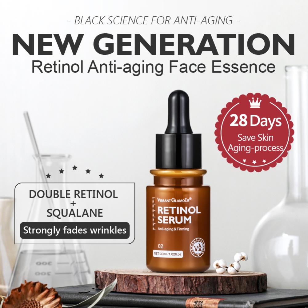 Vibrant Glamour Huyết Thanh Đôi Retinol Cho Mặt Fda Collagen Làm Săn Chắc Chống Lão Hóa Làm Mờ Nếp Nhăn Khô Metro