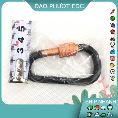 Móc Khóa Nhôm Chữ D - Hộp Kim Nhôm Cứng -  Đai Óc - Loại Tốt 24g Không Phải 19g