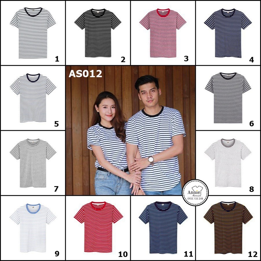 Áo thun sọc Thái Lan AS012 - bảng 1 | Shopee Việt Nam