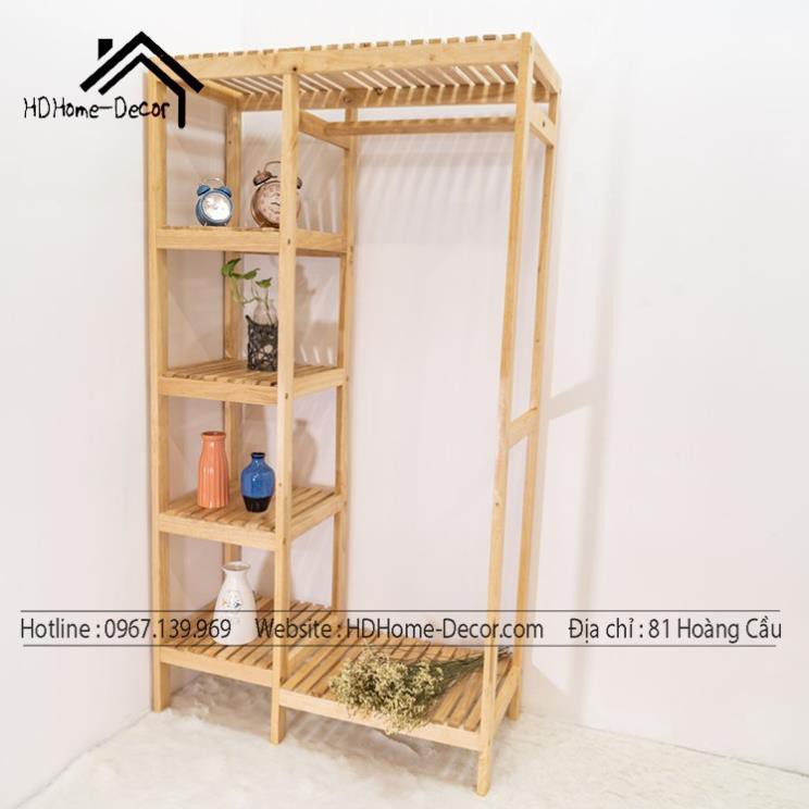 ☀️FREESHIP☀️ Tủ treo quần áo 2 ngăn - Trang trí không gian phòng ngủ hiện đại - Gỗ cao su tự nhiên bền đẹp, chắc chắn