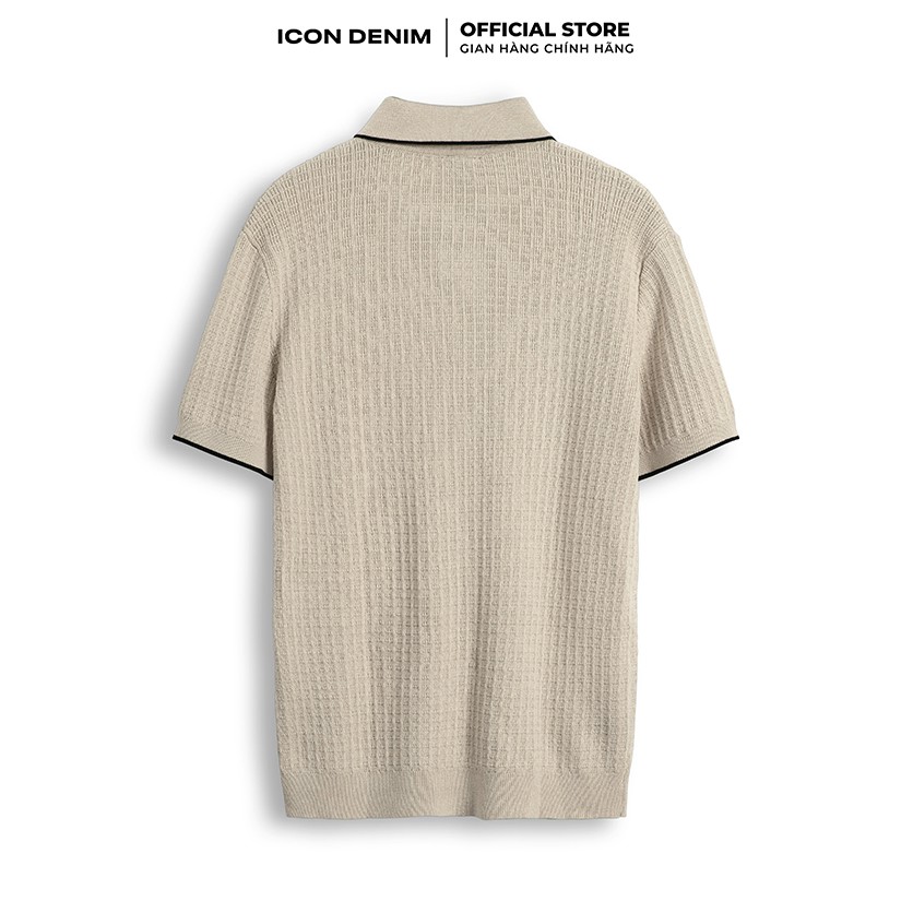 Áo Polo Nam ICON DENIM Chất Len Dáng Slim-fit Cổ Chữ V Phối Viền | BigBuy360 - bigbuy360.vn