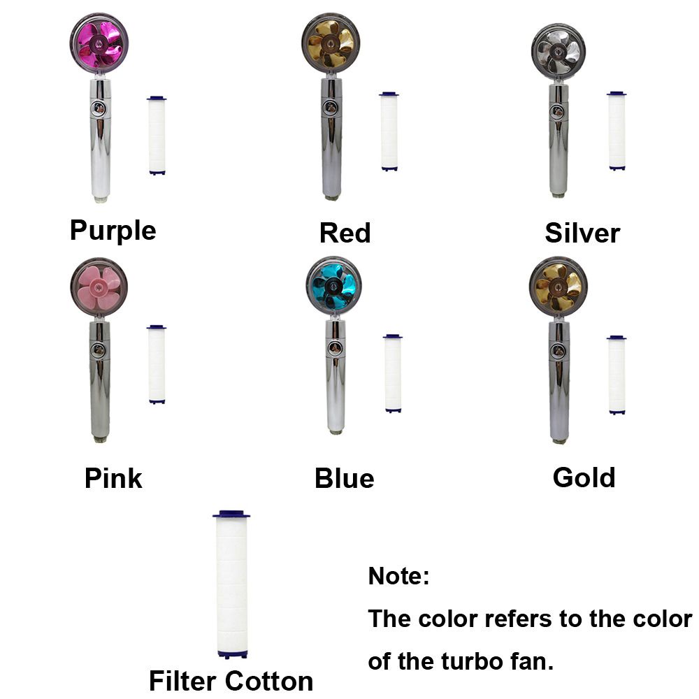 Cánh Quạt Tăng Áp Đầu Vòi Hoa Sen Công Tắc Xoay 360 Độ Cho Phòng Tắm