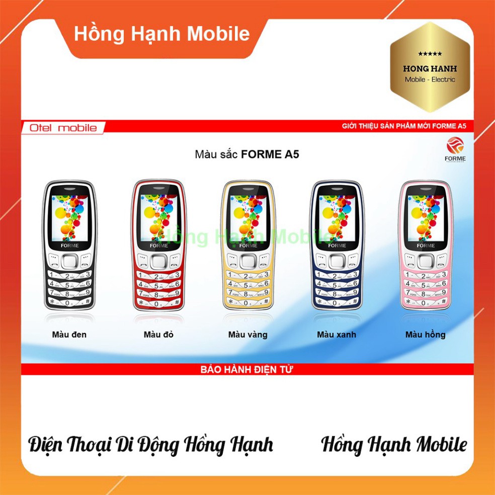 [ DEAL SỐC ] Điện Thoại Forme A5 - Hàng Chính Hãng - Hồng Hạnh Mobile Giao Hàng Toàn Quốc | BigBuy360 - bigbuy360.vn