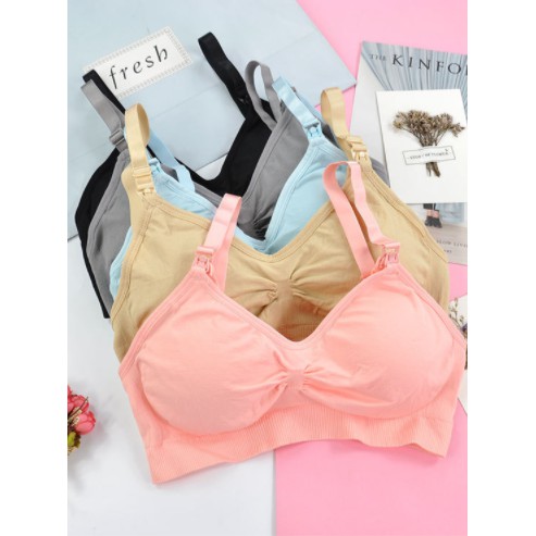 LOẠI 1 Áo lót bầu và cho con bú sau sinh không gọng nâng ngực chống chảy xệ cotton mặc mùa hè COTTON1