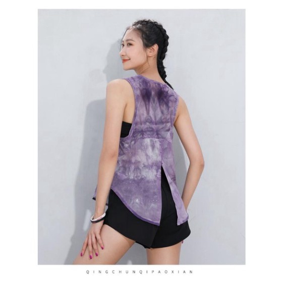 Áo tanktop nữ tập thể thao Louro LA71, kiểu áo tập gym, yoga, zumba nữ sát nách chất liệu thoáng mát, siêu co giãn (AT7)